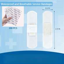 20/50/100/300pcs Clear Waterproof Adhesive Bandages Bulk - Multicolor - View 3