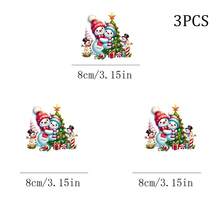 1/2/3pcs Hugging Snowman Christmas Tree Heat Transfer Iron-On Patch, Holiday Gift Candle Snowman Iron-On Sticker, DIY Decoration For T-Shirt, Hoodie, Pillow, Tote Bag - Multicolor - View 4