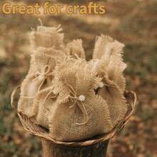 2 Inch Burlap Wide Fabric Craft Ribbon,10 Yard, Natural Brown Ribbon For Bow Crafting,Wreath-Making, Tree Decoration,Natural Jute Fabric Ribbon, Crafts Ribbon For Christmas, Wedding, Gifts, Burlap Fabric DIY, Ribbon For Decoration - A - View 8