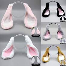 1pc Fashionable Cute Rabbit Ear Headband, Practical Fun Rabbit Hair Accessory Headpiece Cosplay Prop, Suitable For Adult Party Costume Hair Accessory - Multicolor - View 9