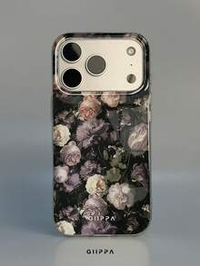 GIIPPA 1件裝玫瑰圖案設計手機殼，適用於Phone 17 Pro Max，相容Phone 16 Pro Max、15 Pro Max、14 Pro Max，韓系高端時尚趣味手機殼，相容11/12/13/14/15/16 Pro Max Plus，優雅設計男女皆宜，適合送給女友的聖誕節、情人節、復活節、婚禮季與生日完美禮物 - 紫色 - 查看 2