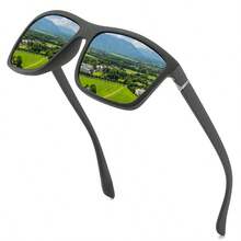 1 Pair Men's Rectangular Full Frame Decorative Glasses, Coated Lenses, Suitable For Driving, Travel, Leisure And Outdoor Wear - Multicolor - View 5