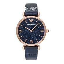 Armani AR11424 Women Wrist Watch, Rose‑Gold Round Case Dreamy Glitter Starry Sky Blue Dial, Stylish Statement Accessory For Ladies Date & Party Look - Blue - View 6