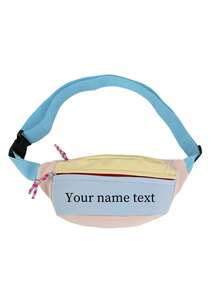 Custom Embroidered Name Fanny Pack,Color Block Waist Bag,Personalized Text Crossbody Hip Bag,Adjustable Strap,Birthday Bridesmaid Gift For Women Girls - Multicolor - View 11