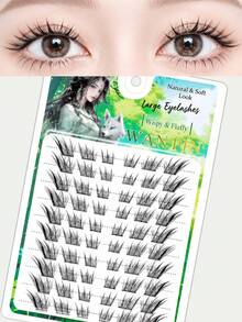 WANPIN Segmented False Eyelashes, Beginner-Friendly, Ready To Use, Reusable, Glue-Free Option Available, Varied Lengths, Natural Hair-Like Texture, Lightweight And Comfortable On Eyes, No Eye Irritation, Suitable For Daily Commute, Parties And Weddings - C - View 8