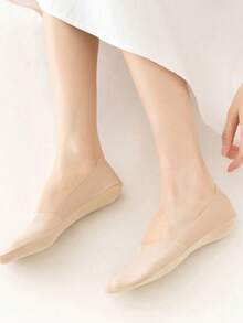6 Pairs Women's Ice Silk No Show Socks Non Slip Invisible Liner Socks Multi Color For High Heels Flats All Season Daily Wear For Daily Halloween - Multicolor - View 9