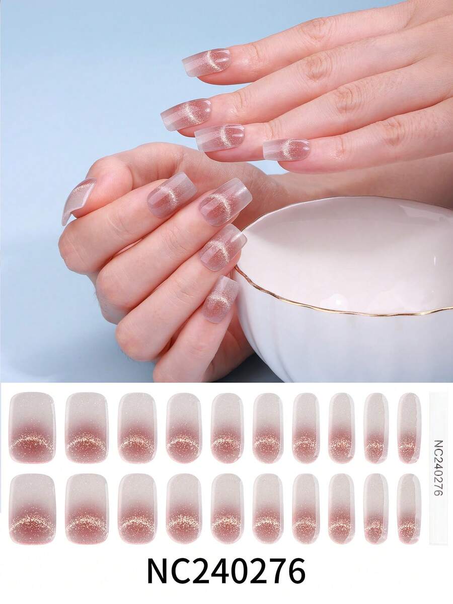 Nail Stickers Color Gradient DIY Self Adhesive DIY Art Decals Strips Manicure Decorations Suitable For Home, Workplace, Outdoor Travel, Gift Giving, Salon