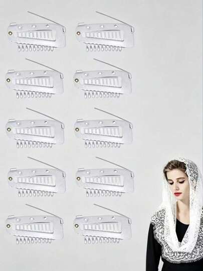 50/20/15/10/6pcs Hot-Selling Hat Veil Scarf Fixing Clips, Wig Hair Extensions Elastic BB Clips, Hair Accessories, Hair Clips, Summer, Beach