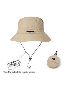 1pc Waterproof Outdoor Foldable Packable Thin Bucket Hat, Unisex Sun Protection Fishing Cap,Beach,Travel - A - View 12