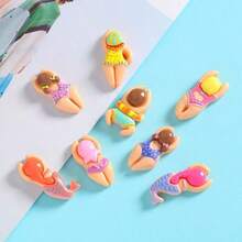 1/6/8/9/12pcs Mini Cute Swimming Figure Fridge Magnets, Realistic Resin Beach Fridge Magnets, Creative Super Small Decorative Magnets, Fixed Message Magnets, Suitable For Kitchen, Office Storage Cabinets, Fridge Decoration, Whiteboard, Kitchen, Office Photo Notes, Summer Home Party Decoration - Swimming Little Man - View 10