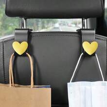 2pcs Creative Heart-Shaped Car Seat Headrest Hooks, Car Storage Organizer Hangers For Bags, Purses, Shopping Bags, Umbrellas - Multicolor - View 22