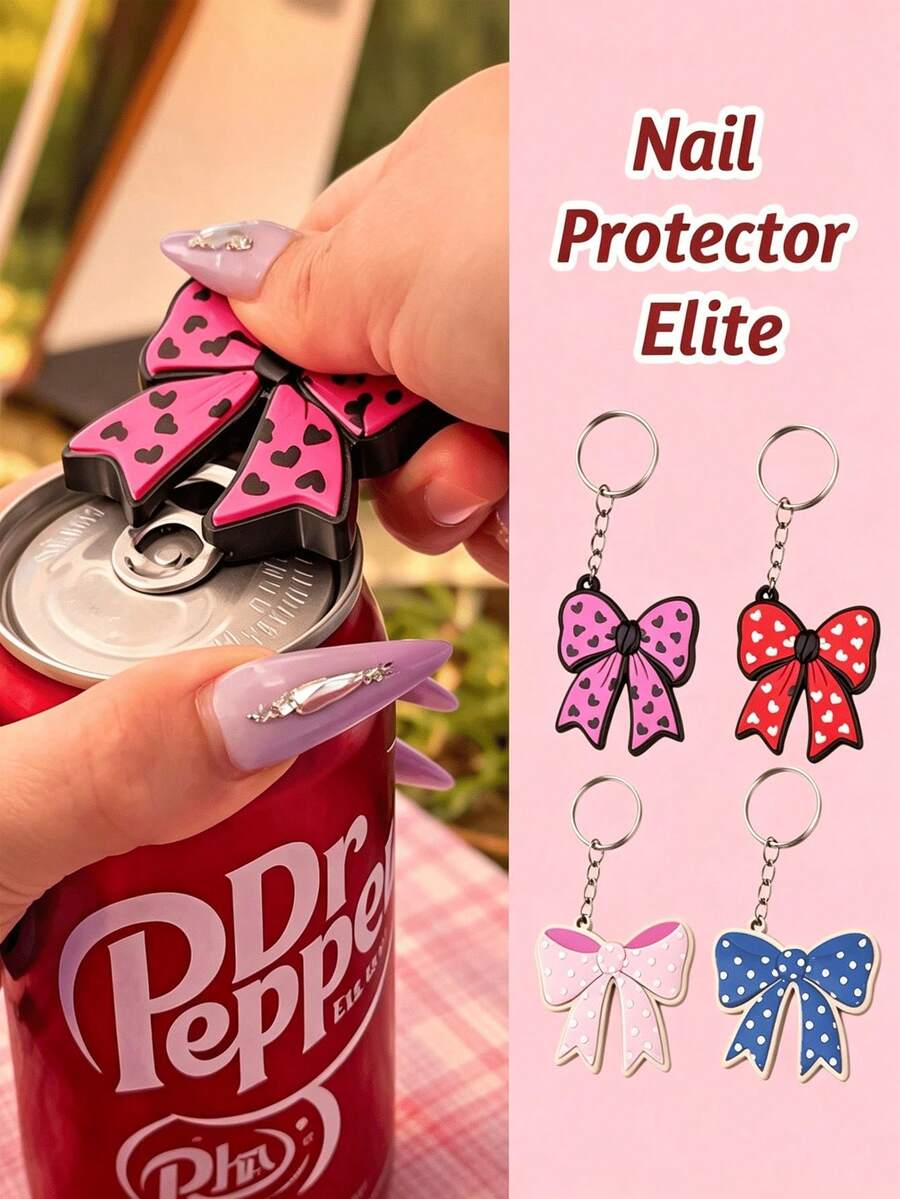 Bow-Knot Style Manual Easy-Open Can Opener, Perfect For Opening Beer, Beer Cans And Beverage Cans, Can Be Hung On Keys, Essential For Every Home, Kitchen Gadget, Keychain, Outdoor Decor, Portable