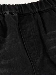 Boys' Spring Denim Jeans, Fashionable New Style - Black - View 5