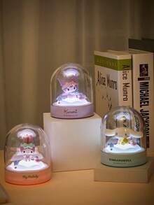 Miniso Sanrio 授權 Cinnamoroll LED 小夜燈，可愛玻璃燈罩裝飾燈，女孩系列飾品禮物 - -粉紅色 - 查看 3