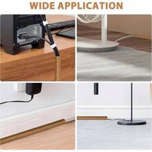 1pc 1m/2m/3 Meters Flexible Floor Cable Protector Sleeve, Flame Retardant Cable Cover, Floor Insulation Wire Concealer - A - View 4