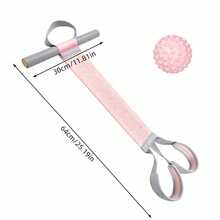 1pc Yoga Resistance Band With Handle, Non-Slip Elastic For Men And Women, Full Body Muscle Training Sit-Up Pull Rope, Home Pilates Strength Fitness, Yoga Exercise Accessory - Multicolor - View 4