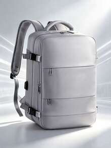 [Simplified Version][Multi-Purpose]Business Commute + Short Trip Dual-Use Backpack, One-Stop Storage For Laptop/Clothing/Documents, USB, Anti-Theft - Minimalist Style - View 15