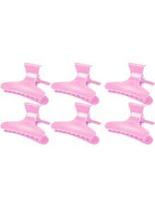 6pcs Professional Salon Hair Clips Matte Colorful Butterfly Clips, Suitable For Styling, Sectioning And Dyeing - Multicolor - View 12