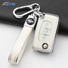 Fashion TPU Car Key Case Cover Keychain Fob Shell For Citro En C2 C3 C4 C5 C6 Xsara Berlingo For Peugeot 207 307 308 407 607 807 - Peugeot D Model - View 5