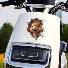1pc Cute Squirrel Vinyl Sticker - Vibrant Cartoon Animal Design, Suitable For Car, Laptop, Durable And Easy To Apply, Ideal Easter Gift, Fun Bumper Sticker, Suitable For Wood And Metal, Cute Sticker - Cute Squirrel - View 7