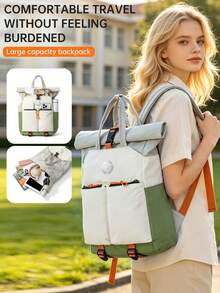 myco bags Tas Ransel Gaya Jalanan Amerika, Niche, dengan Bordir Huruf, Desain Keren dan Manis, Tas Travel untuk Laptop 15,6 Inci - MultiWarna - View 4