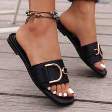 Women Home Slippers - Wine + Rose Champagne + Black - View 2