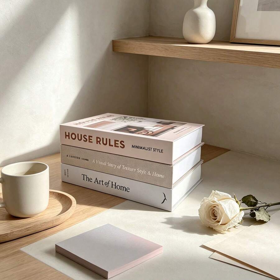 Minimalist Fresh Artificial Inspirational Healing Fake Books, Soft Decor For Club, Villa, Clothing Store, B&B, Living Room, Bedroom, Desktop Ornament, 2/3pcs