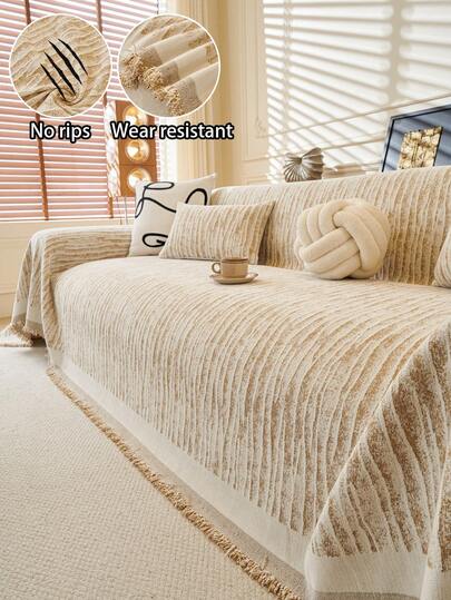 ZXZGM 1pc Luxury Minimalist Velvet Sofa Cover, Bohemian Style Sofa Slipcover, Thickened Fashionable Luxury Sofa Cover, High-End Premium Quality, Decorative Sofa, Protect Sofa, Home Decor, Pet-Friendly, Non-Slip, Dust-Proof, Anti-Scratch Pet-Friendly, All-Season Use, Suitable For Bedroom, Living Room, Bookstore, Office, Car, Club, Party, 1-4 Person Sofa, L-Shaped Sofa, Sofa Cover, Couch Cover