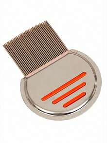 Stainless Steel Lice Comb, Helps Remove Dandruff And Lice; Stainless Steel Hair Comb, Ultra-Dense Teeth Design, Can Clear Lice And Hair Dirt - View 7