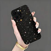 1pc Black Pupil Lens Protection Personalized Colorful Star Pattern Phone Case Compatible With IPhone 16 Pro Max/17/16/15/14 Plus/13/12/11/Air And Series - Multicolor - View 4
