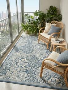 1pc Vintage Southeast Asian Style American Luxury French Aesthetic Simple Floral Print - Soft Faux Cashmere Area Rug, Bathroom, Kitchen, Entrance, Hallway, Bedside, Living Room, Bedroom, All-Season Machine Washable Floor Mat, Home Decor - Multicolor - View 5