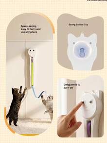 Automatic Cat Toy Swinging Rope Machine Electric Swinging Rope Cat Teaser Toy Fully Automatic Wall-Mounted Electric Cat Teaser Toy Swinging Rope Interactive Play Toy Indoor Cat Hands-Free Self-Entertainment Interactive Toy Helps Indoor Kittens And Adult Cats Play Happily Pet Cat Toy Cat Door-Mounted Self-Entertainment Boredom Relief Creative Rolling Rope Cat Teaser Toy - View 5