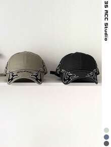 Soft Top Distressed Camo Hip Hop Long Brim Baseball Cap, American Vintage Street Style Leopard Print Snapback Hat, Personalized Cool Versatile Hat For Summer Sun Protection, Oversized Distressed Letter Embroidery Washed Baseball Cap For Small Face - Camouflage Holes - View 12