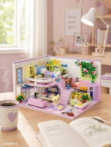 639 Pieces Of The Cozy Kitchen Indoor Building Block Set, Featuring Stove, Oven, Refrigerator And Other Furniture Components. It Is An Adult DIY Handicraft Making Puzzle. This Set Presents A Realistic Miniature Landscape Of A Family Kitchen. - Multicolor - View 19