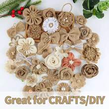 2 Inch Burlap Wide Fabric Craft Ribbon,10 Yard, Natural Brown Ribbon For Bow Crafting,Wreath-Making, Tree Decoration,Natural Jute Fabric Ribbon, Crafts Ribbon For Christmas, Wedding, Gifts, Burlap Fabric DIY, Ribbon For Decoration - A - View 7