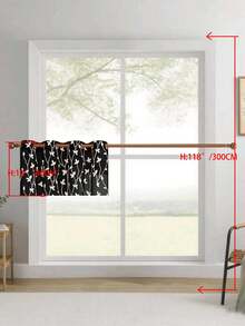 1pc/2pcs Premium Boho Style Embroidered Sheer Curtains For Living Room & Bedroom, Minimalist Line Art Voile Drapes, Fade Resistant Soft Light Blocking Breathable Home Decor, Easy To Install And Maintain - Black - View 23