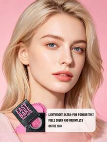 Huda Beauty Easy Bake Shade Shifter 調色定妝粉 #Blushed Pink 顯色 (迷你尺寸) 1g/0.03 Oz | 瞬間提亮並煥活暗沉肌膚 | 輕盈質地 | 適合提亮眼下或增強腮紅色調 - Blushed Pink - 1g - 查看 5