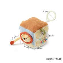 Đồ chơi khối hoạt động nhồi bông chủ đề Savanna, khối vải mềm đa giác quan với bóng lục lạc, gương cho bé và vòng treo, đồ chơi giáo dục cảm giác nhận thức cho trẻ sơ sinh - Nhiều màu - Xem 4