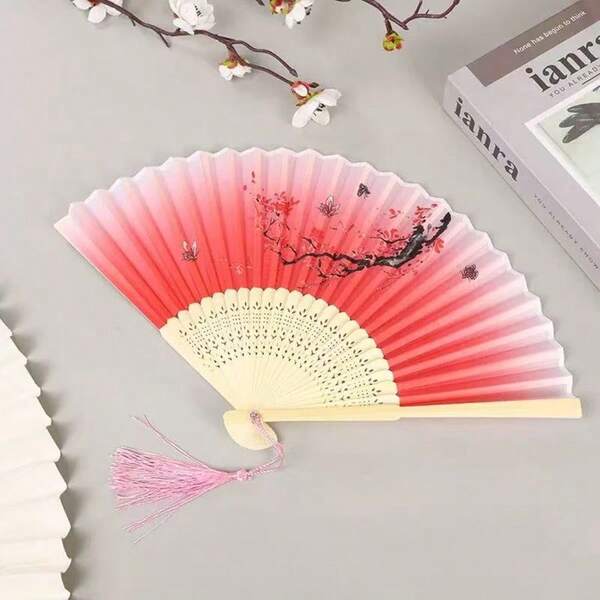 1 pieza Abanico español, abanico plegable chino de mano, adecuado para disfraces de baile de damas de los años 20, regalos de flamenco español, accesorios de fotografía, para salón de baile, decoraciones de boda. Abanicos de mano retro para fiesta de baile, adecuados para decoraciones de boda y fiesta de festival