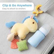1PC Baby Soft Toy,Chick Pony And Crab Cartoon Style Toy,Fabric Activity Toy,Baby Stroller And Bed Hanging Toy,Baby Rattle Toy,Sensory Toy,Brain Game - Multicolor - View 10