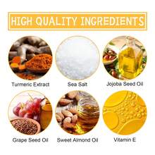 EELHOE Turmeric Exfoliating Scrub, Deep Cleansing Body And Face Scrub, Brightens Knees And Elbow Skin, Smooths Rough Skin, Use During Bathing - Turmeric - View 6
