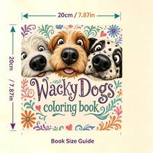 1pc Funny Dog Coloring Book, 24 Pages Of Amusing Cartoon Patterns, Designed For Coloring Enthusiasts, Relaxing And Soothing, Emotional Healing, Perfect Gift Choice For Family Gatherings, Birthdays, Holiday Parties For Family And Friends. Must-Have For Dog Lovers, Parent-Child Interactive Picture Book, Pet Drawing Book - Dog Coloring Book - View 2
