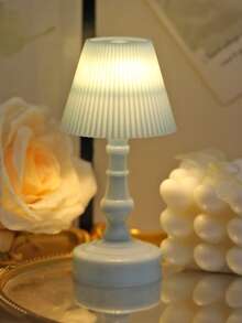1pc Street Side Street Light Design LED Mini Table Lamp Desktop Luminous Decoration Small Ornaments Children's Bedroom Bedside Decoration Small Night Light Atmosphere Light,Christmas Decor Lights - Pleated - View 11
