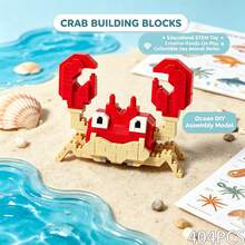 Children's Insect World Building Block Set, Bee Butterfly Crab DIY Assembly Model, Boy Girl Educational STEM Puzzle Toy, Creative Learning Building Block Gift, Children's Birthday Holiday Creative Hands-On Learning Construction Blocks - Multicolor - View 8