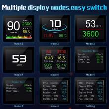 YNF Automotive HUD Head-Up Display | Pemantauan Real-Time OBD2 | Diagnosis dan Eliminasi Kerusakan | Alarm Multi-Bahasa | Kontrol Suhu Air/Tegangan/Kecepatan/Konsumsi Bahan Bakar dalam Satu Layar | Cocok untuk Sebagian Besar Model | Hadiah Liburan - A - View 3