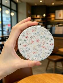 便攜式可折疊雙面化妝鏡，超薄輕量 PU 皮革 180° 翻蓋化妝鏡，防摔易攜多功能小化妝鏡，旅行多場景必備，適合所有性別的理想禮物 - 彩色 - 查看 7