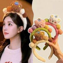 1pc Women's Cartoon Animal Plush Headband, 3D Animal Design Hair Accessory For Autumn/Winter, Suitable For Daily Wear - Multicolor - View 8