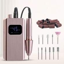 Rechargeable Nail Drill With LCD Display, Portable Electric Nail File Set With Drill Bits And Sanding Bands, Suitable For Gel/Acrylic Nails, Manicure And Pedicure - Multicolor - View 13