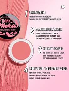 MISSLYN 2PCS Lip & Cheek Blush Set, Cream Blush & Powder Blush Duo, Soft Coral Pink Makeup, Rosy Peach Cheek Color, Smooth Blendable Texture, Fresh Flush Blush Look, Dewy & Soft Matte Finish, Lightweight Makeup For Daily Wear, Party & Y2K Beauty Gift - #1+#2 - View 3