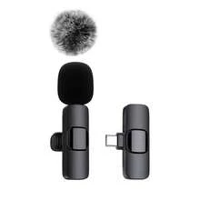 SNZIYAG Micro thu âm cài áo không dây K60 kèm màng chắn gió lông xù, micro kẹp mini cho iPhone 15+ và thiết bị Type-C, Android, máy tính bảng, laptop - Xem 8